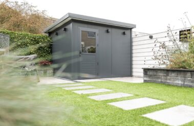 Záhradný domček antracitový