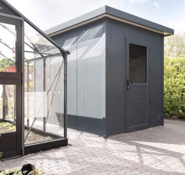 Záhradný domček antracitový