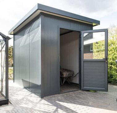 Záhradný domček antracitový